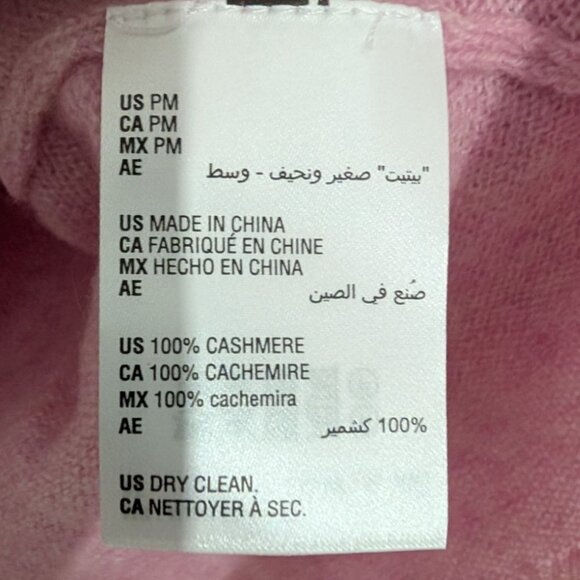 NEW Charter Club Luxury Cashmere Turtleneck Womens Petite Size Medium Pink - Picture 7 of 12